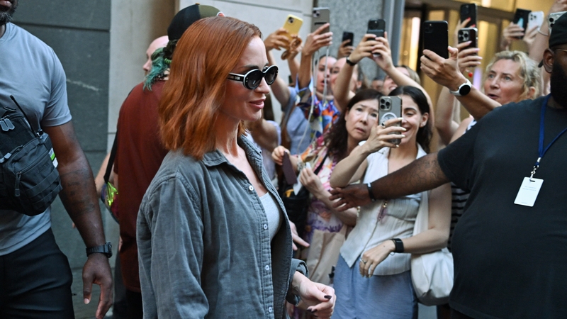 Emily Blunt leaves the set of The Devil Wears Prada 2 in Midtown Manhattan on 30 July