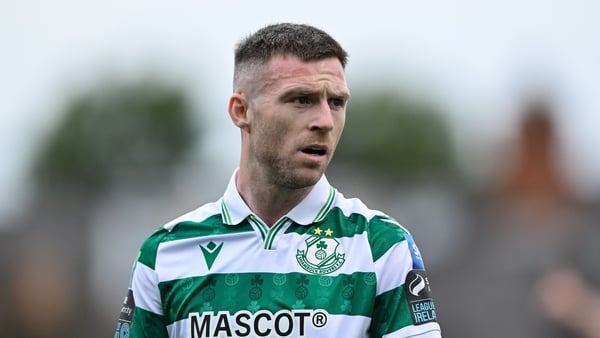 Jack Byrne of Shamrock Rovers during the SSE Airtricity Men's Premier Division match between Bohemians and Shamrock Rovers at Dalymount Park in Dublin.
