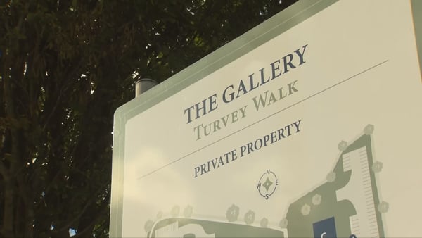 Sign for the Gallery apartment block in Donabate in north county Dublin