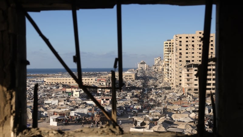 Damanged buildings in Gaza almost two years since Israel began its campaign in the enclave