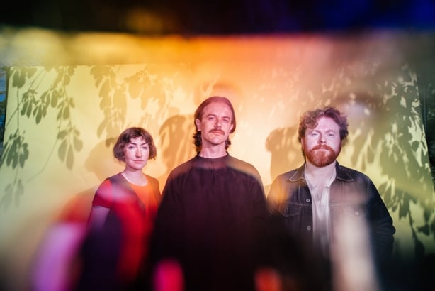 Landscape shot of irish band throwing shapes
