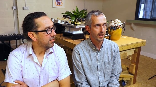 Two founders of band where plants play musical instruments