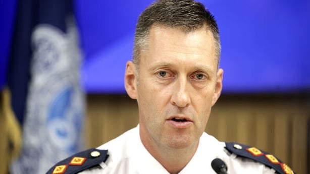 Garda Commissioner Justin Kelly speaking at his first press conference