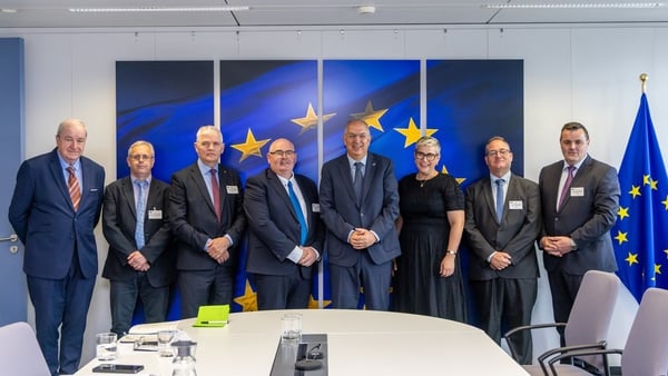 Fishing industry representatives at a meeting in Brussels