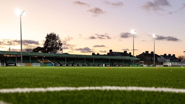 14 March 2025; A general view of the pitch before the SSE Airtricity Men's First Division match between Bray Wanderers and Dundalk at Carlisle Grounds in Bray, Wicklow. Photo by Thomas Flinkow/Sportsfile