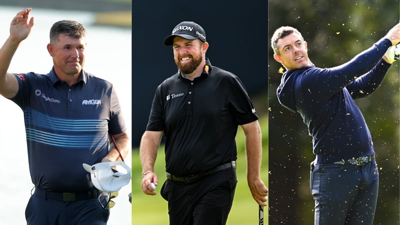Three Irish major winners in Pádraig Harrington, Shane Lowry and Rory McIlroy will have early starts on Thursday