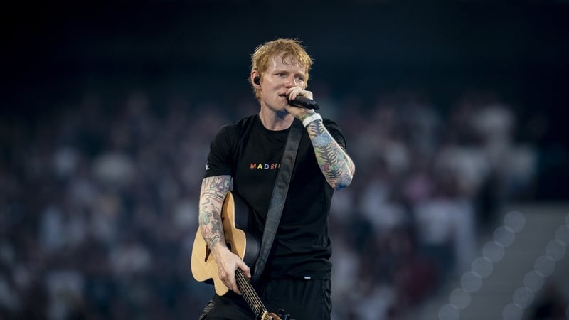 Sheeran will play Dublin's 3Arena on 9 December