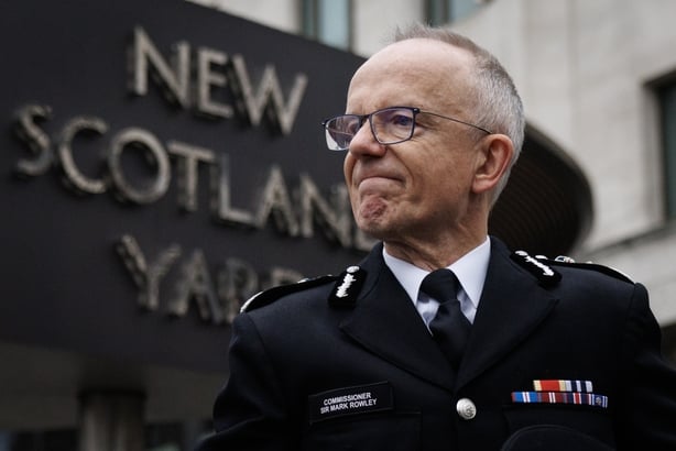 LONDON, ENGLAND - FEBRUARY 11: Commissioner Mark Rowley of the Metropolitan Police speaks to the media at New Scotland Yard on February 11, 2025 in London, England. The commissioner responded to a High Court judgment delivered today that said the Met Police cannot dismiss officers by removing their