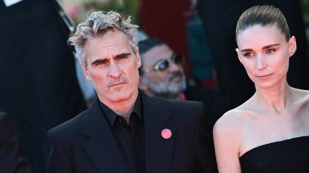 Joaquin Phoenix and Rooney Mara attend the The Voice of Hind Rajab red carpet during the 82nd Venice International Film Festival on 3 September, 2025