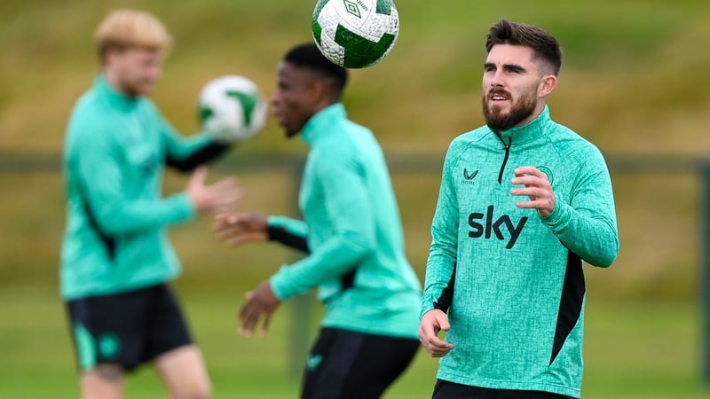 Ryan Manning training with the squad ahead of the Hungary game