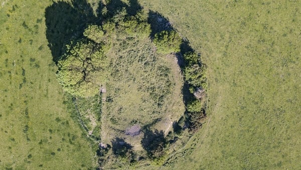A fairy ring or fairy fort in county Roscommon, along the Wild Atlantic Way, Ireland.