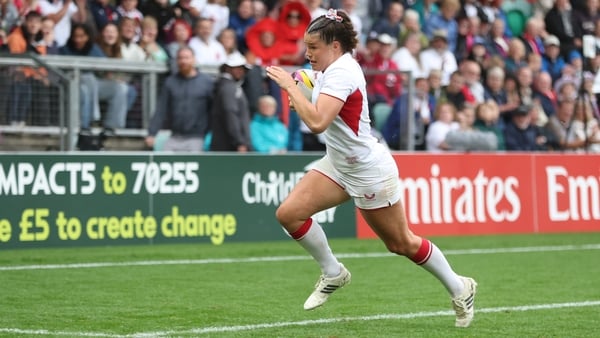NORTHAMPTON, ENGLAND - AUGUST 30: England's Jess Breach during the Women's Rugby World Cup 2025 Pool A match between England and Samoa at Franklin's Gardens on August 30, 2025 in Northampton, England. (Photo by Rob Newell - CameraSport via Getty Images)