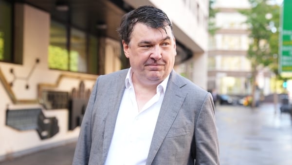 Graham Linehan outside Westminster Magistrates' Court in London