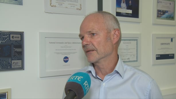 CEO of Ubotica Fintan Buckley speaking to RTÉ News