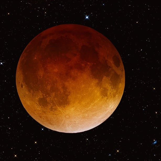 Depiction of a blood moon