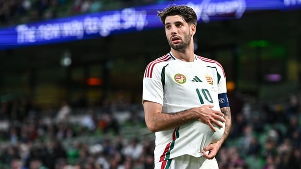 Dominik Szoboszlai of Hungary during the international friendly match between Republic of Ireland and Hungary at Aviva Stadium