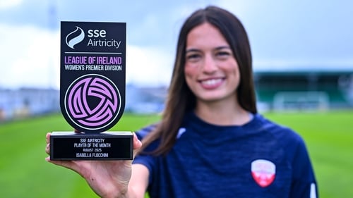 Treaty United midfielder Isabella scored two goals in August to scoop the award