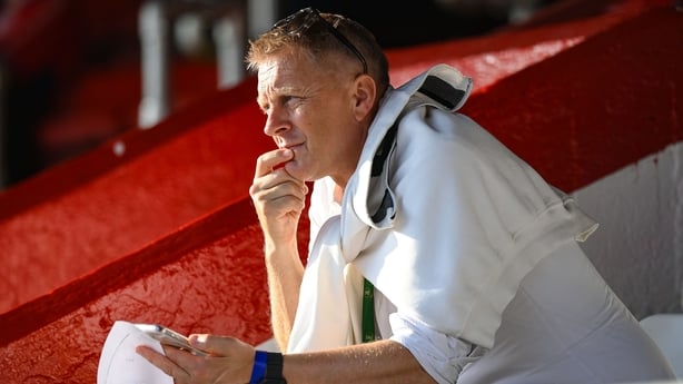 12 August 2025; Republic of Ireland head coach Heimir Hallgrimsson during the UEFA Europa League Third Qualifying Round 2nd Leg match between Shelbourne and Rijeka at Tolka Park in Dublin. Photo by Stephen McCarthy/Sportsfile