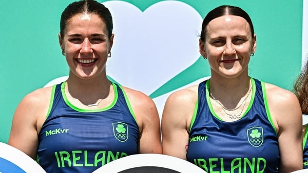20 June 2025; Irish Olympic boxers, from left, Daina Moorehouse OLY, Grainne Walsh OLY, Michaela Walsh OLY and Jennifer Lehane OLY pictured during the Irish Olympians’ Association summer barbecue at Olympic House on the Sport Ireland Campus in Dublin. Pho