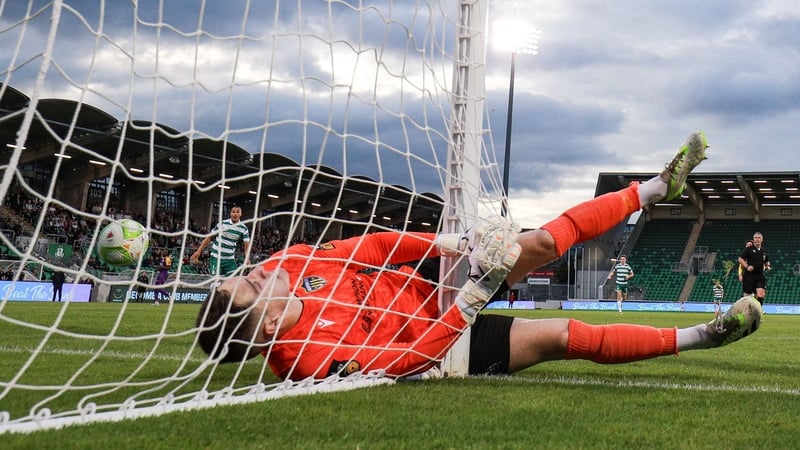Paul Martin wasn't for passing in the Wexford FC goal
