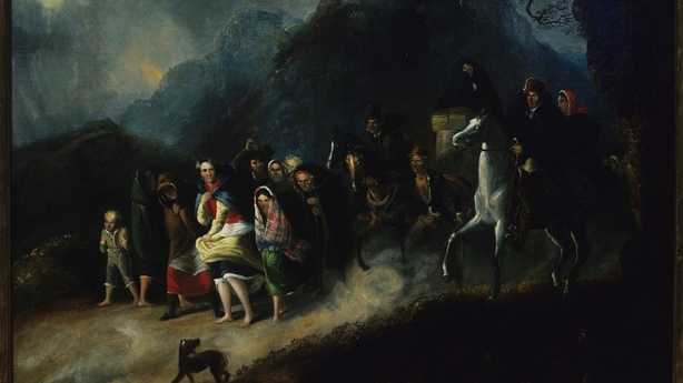 Artwork by Daniel Macdonald c.1842 portraying "The si gaoithe" or fairy wind. Photo: National Folklore Collection, UCD