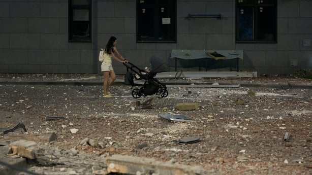 Aftermath of a Russian drone attack on a residential building near the seashore during the night on September 7, 2025 in Odesa, Ukraine.