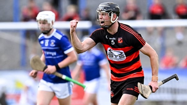 7 September 2025; Harry Ruddle of Ballygunner celebrates during the Waterford County Senior Club Hurling Championship final match between Ballygunner and Mount Sion at Walsh Park in Waterford. Photo by Piaras Ó Mídheach/Sportsfile