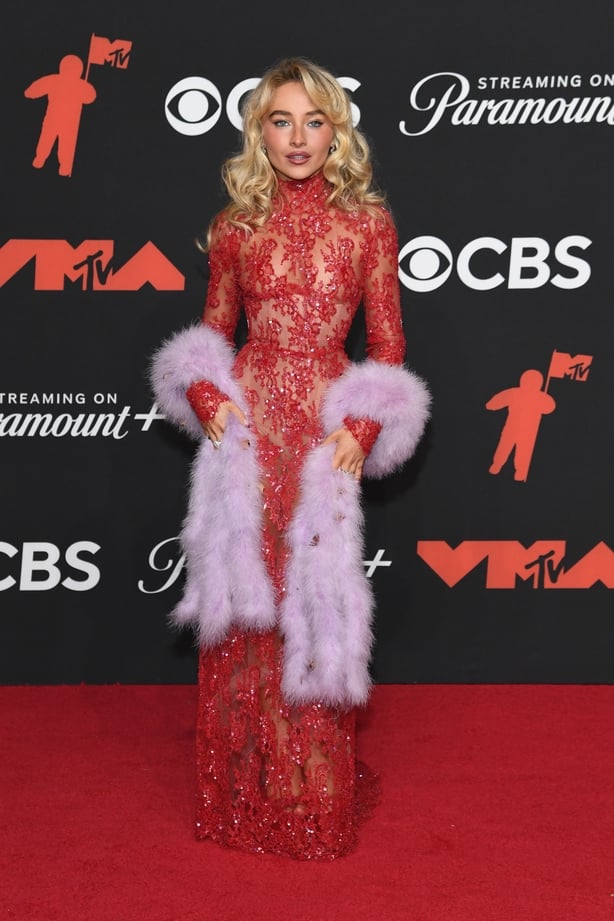 ELMONT, NEW YORK - SEPTEMBER 07: Sabrina Carpenter attends the 2025 MTV Video Music Awards at UBS Arena on September 07, 2025 in Elmont, New York. (Photo by Noam Galai/Getty Images for MTV)