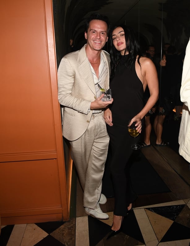 TORONTO, ONTARIO - SEPTEMBER 06: Andrew Scott and Charli XCX, attend Gucci's celebration of Romain Gavras' Sacrifice during the 2025 Toronto International Film Festival on September 06, 2025 in Toronto, Ontario. (Photo by Sonia Recchia/Getty Images for Gucci)