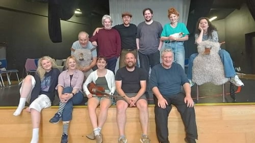 The cast of The Quiet Man in rehearsal