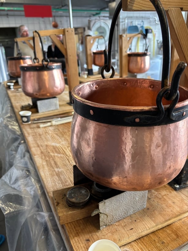 A copper pot