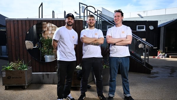 Founders of The Hot Box Sauna - L-R Dan O Connor Liam Irwin and Luke Williams