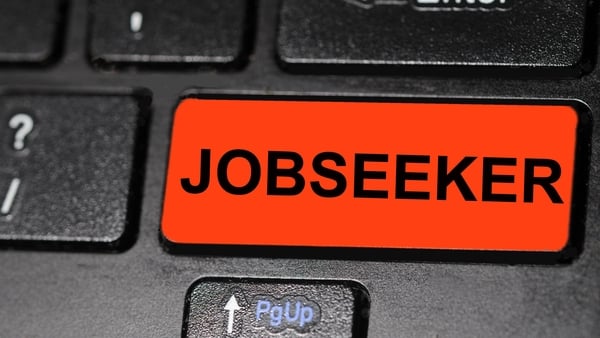 The word 'jobseeker' highlighted in red on a computer keyboard