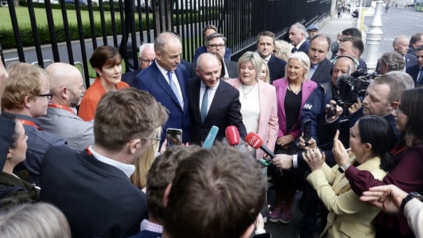 Jim Gavin speaking to the press after losing the Fianna Fáil presidential nomination selection process