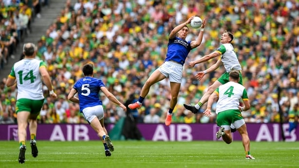 Joe O'Connor takes possession during the All-Ireland final defeat of Donegal
