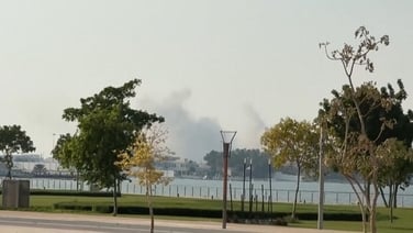 Smoke seen in Doha following explosions