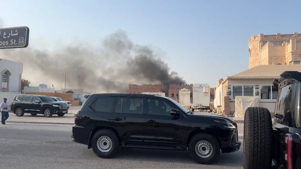 Smoke in Doha after explosions hit Qatari capital