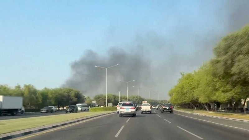 Clouds of smoke emerge over Doha following Israeli attack on Hamas leaders