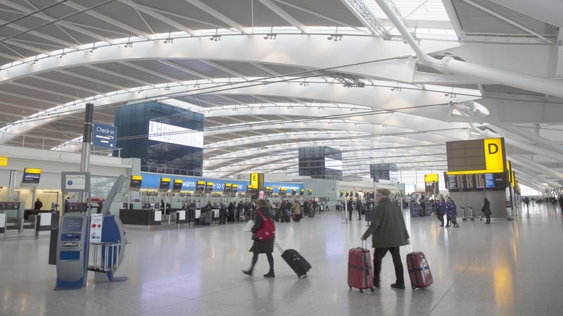 The airport's Terminal 4's check-in area was briefly shut down yesterday (file image)