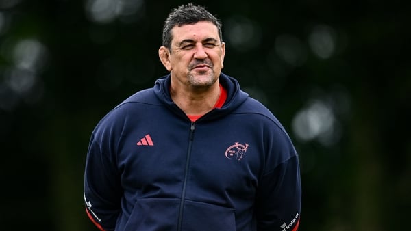 20 August 2025; Head coach Clayton McMillan during a Munster Rugby open training session at Rockwell College in Rockwell, Tipperary. Photo by Piaras Ó Mídheach/Sportsfile
