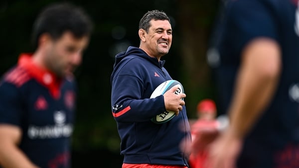 20 August 2025; Head coach Clayton McMillan during a Munster Rugby open training session at Rockwell College in Rockwell, Tipperary. Photo by Piaras Ó Mídheach/Sportsfile