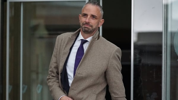 Gda Supt Gavin O'Reilly is pictured outside the CCJ in Dublin, he denies assaulting Emma Parks at the Pennylane Bar in Dublin