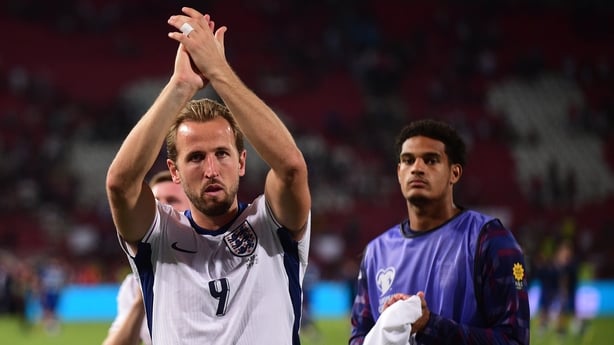 Harry Kane of England applauds the fans after the FIFA World Cup 2026 qualifier match between Serbia and England at Rajko Mitic Stadium on September 9, 2025 in Belgrade, Serbia.