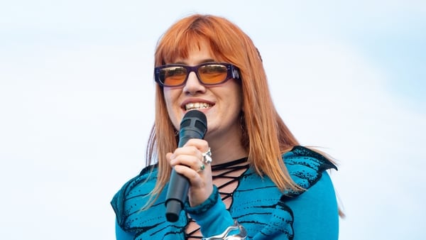CMAT performs onstage during All Points East at Victoria Park