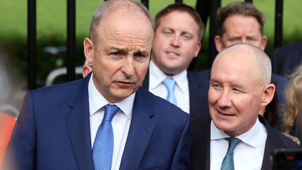 Fianna Fáil party leader Micheál Martin with the winning candidate Jim Gavin