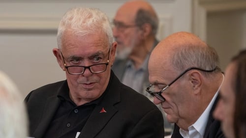 Writers Theo Dorgan (L) and Colm Toibin (R) pictured at the Aosdána General Assembly