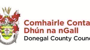 Na Comhairleoirí Contae Michéal Cholm Mac Giolla Easbuig agus Denis Mac Aoidh. show image