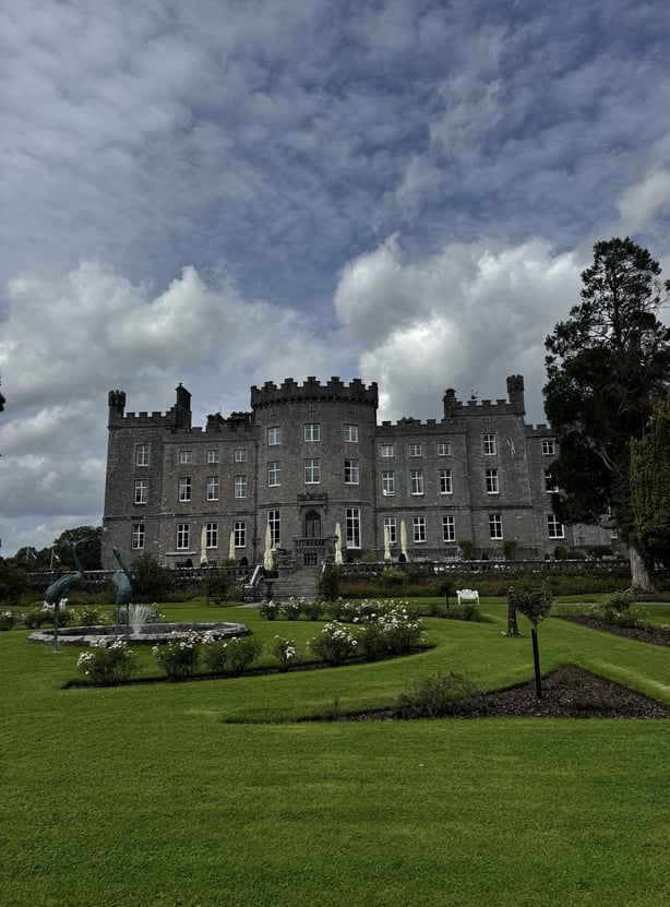 A castle and green gardens