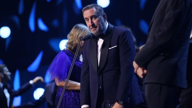 LONDON, ENGLAND - SEPTEMBER 10: (EXCLUSIVE COVERAGE) Lee Mack on stage during the NTA's 2025 at The O2 Arena on September 10, 2025 in London, England. (Photo by Lia Toby/Getty Images for the NTA's)