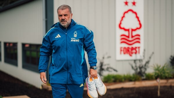 NOTTINGHAM, ENGLAND - SEPTEMBER 10: Ange Postecoglou Nottingham Forest Head Coach takes charge of his first training session at The Nigel Doughty Academy on September 10, 2025 in Nottingham, England. (Photo by Ritchie Sumpter/Nottingham Forest FC via Gett